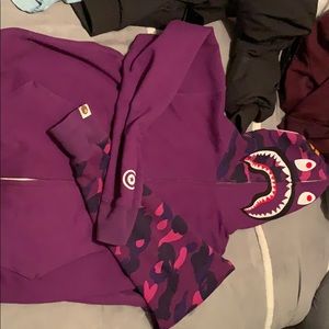 Worn 1x Bape shark hoodie